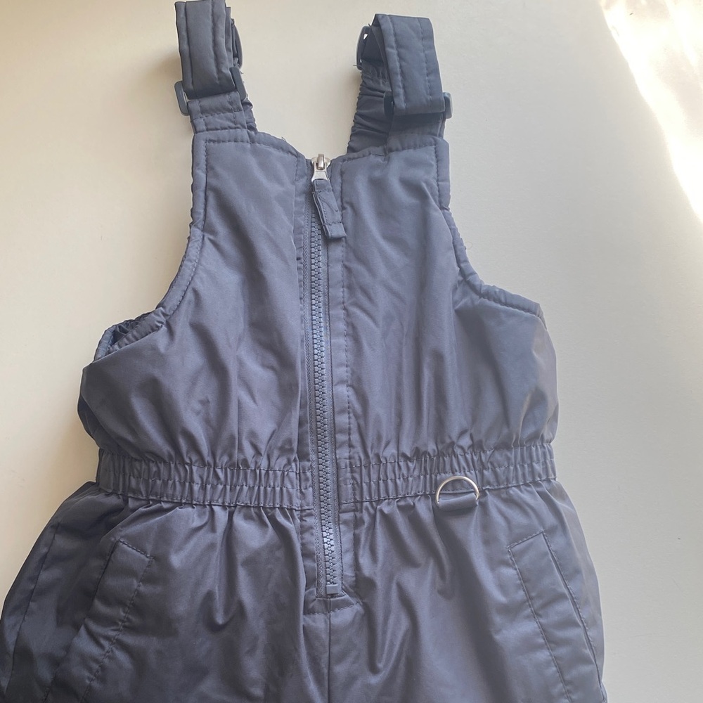 Pink Platinum Kids Charcoal Snow Overalls